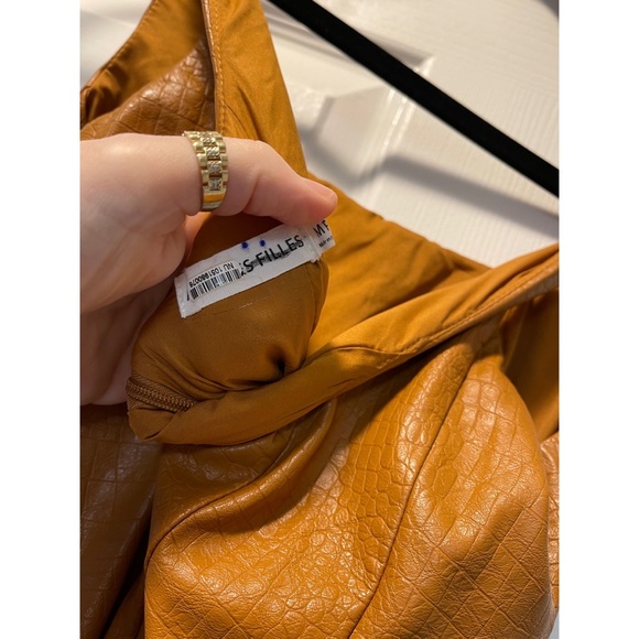 Avec Les Filles Faux Leather Seamed Swing Dress - Picture 10 of 10